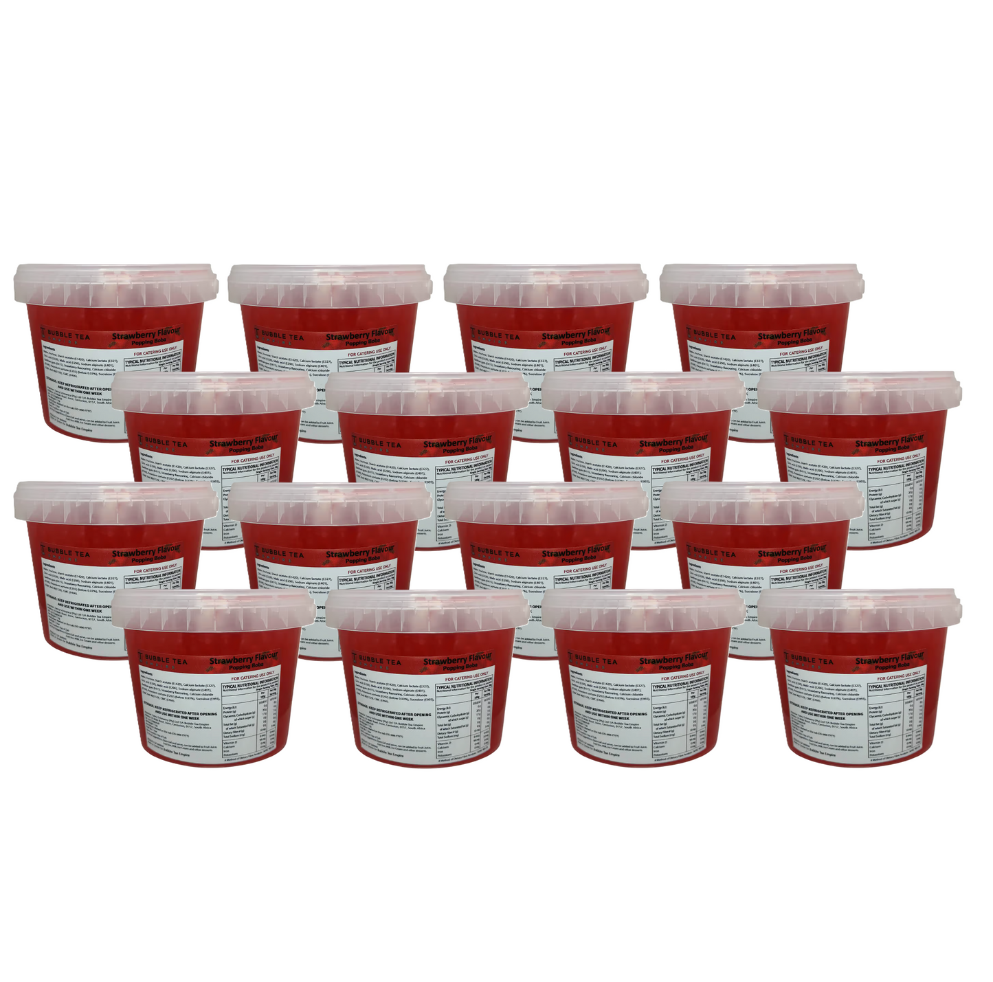 Wholesale Strawberry Bubble Tea/ Popping Boba Tea