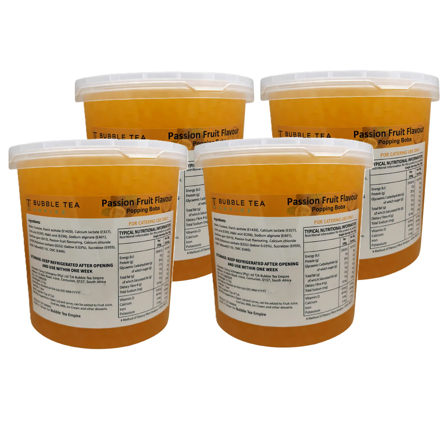 Wholesale Passionfruit Bubble Tea/ Popping Boba Tea