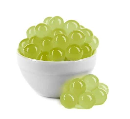 Green Apple Bubble Tea/ Popping Boba Tea