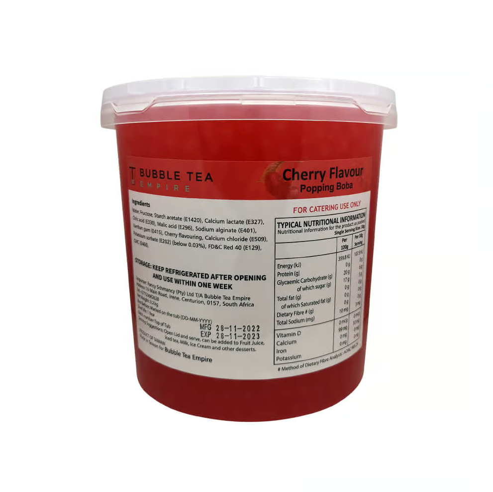 Wholesale Bubble Tea/ Popping Boba Tea - Cherry Flavour