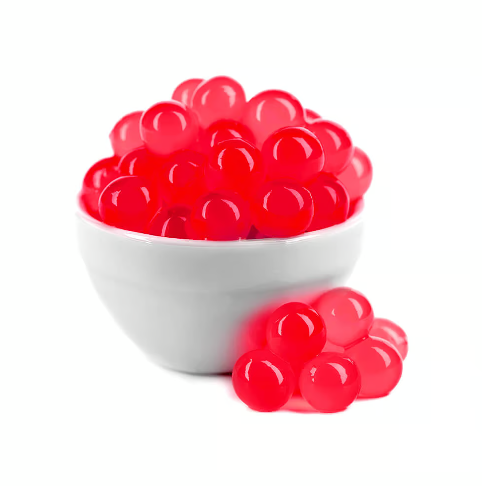 Watermelon Bubble Tea/ Popping Boba Tea
