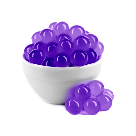 Blueberry Bubble Tea/ Popping Boba Tea