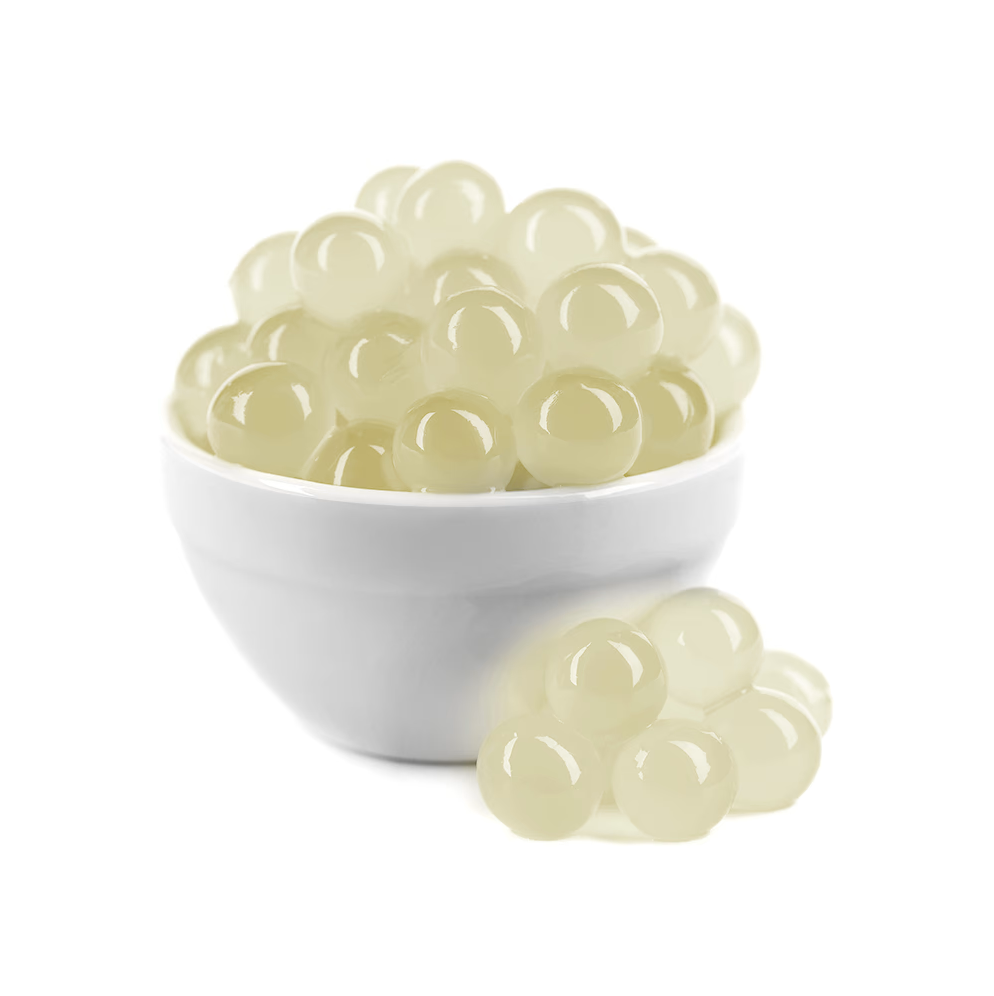 Litchi Bubble Tea/ Popping Boba Tea
