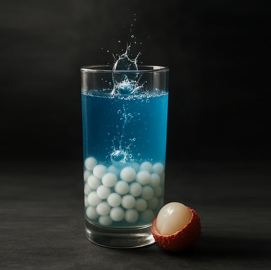 Litchi Bubble Tea/ Popping Boba Tea