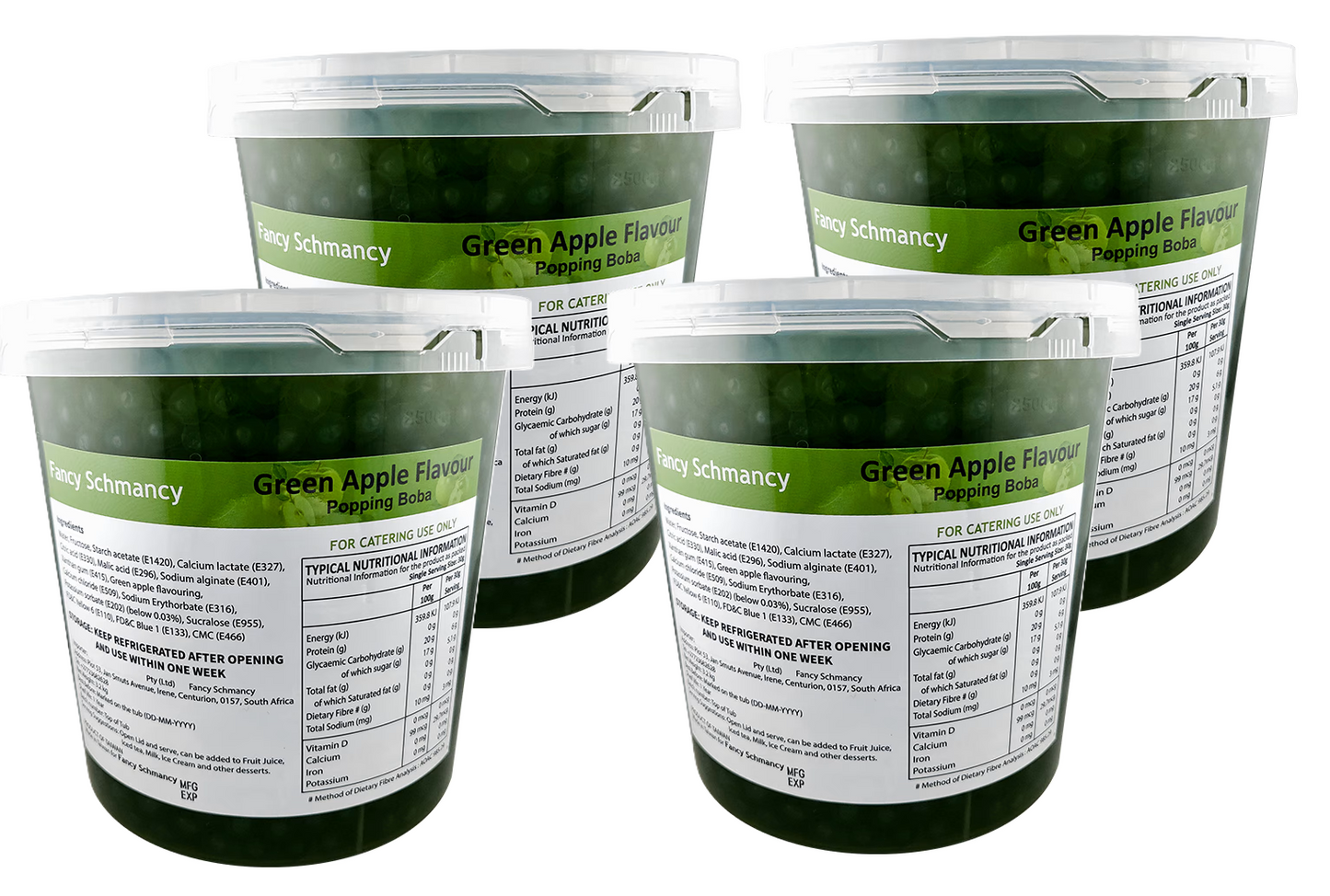 Green Apple Bubble Tea/ Popping Boba Tea