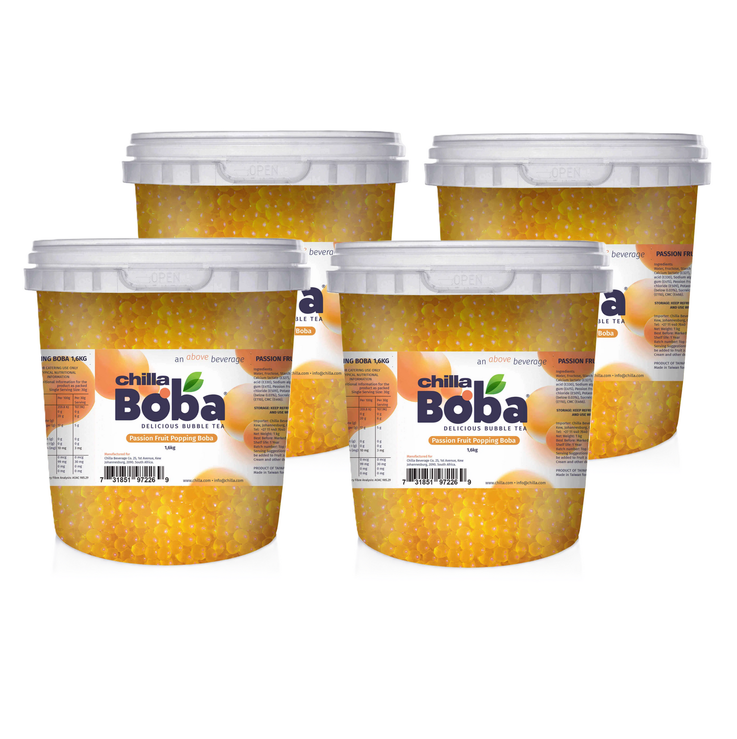 Wholesale Passionfruit Bubble Tea/ Popping Boba Tea