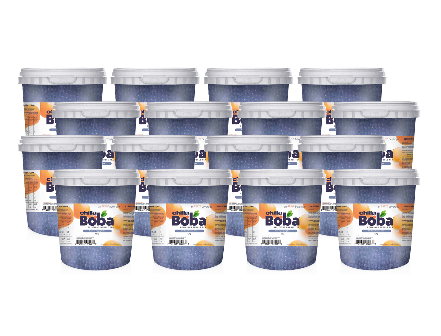 Blueberry Bubble Tea/ Popping Boba Tea