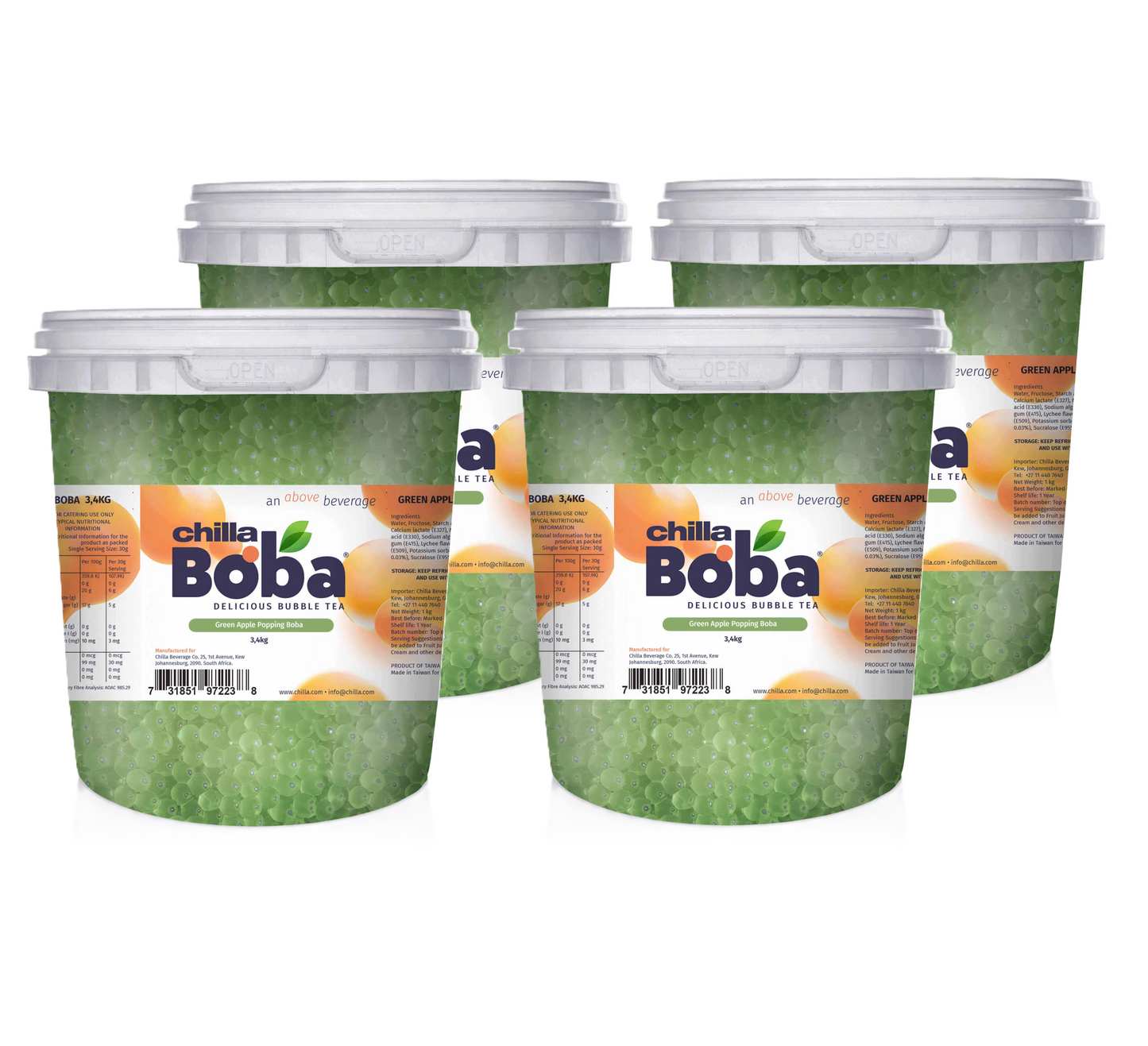 Wholesale Green Apple Bubble Tea/ Popping Boba Tea
