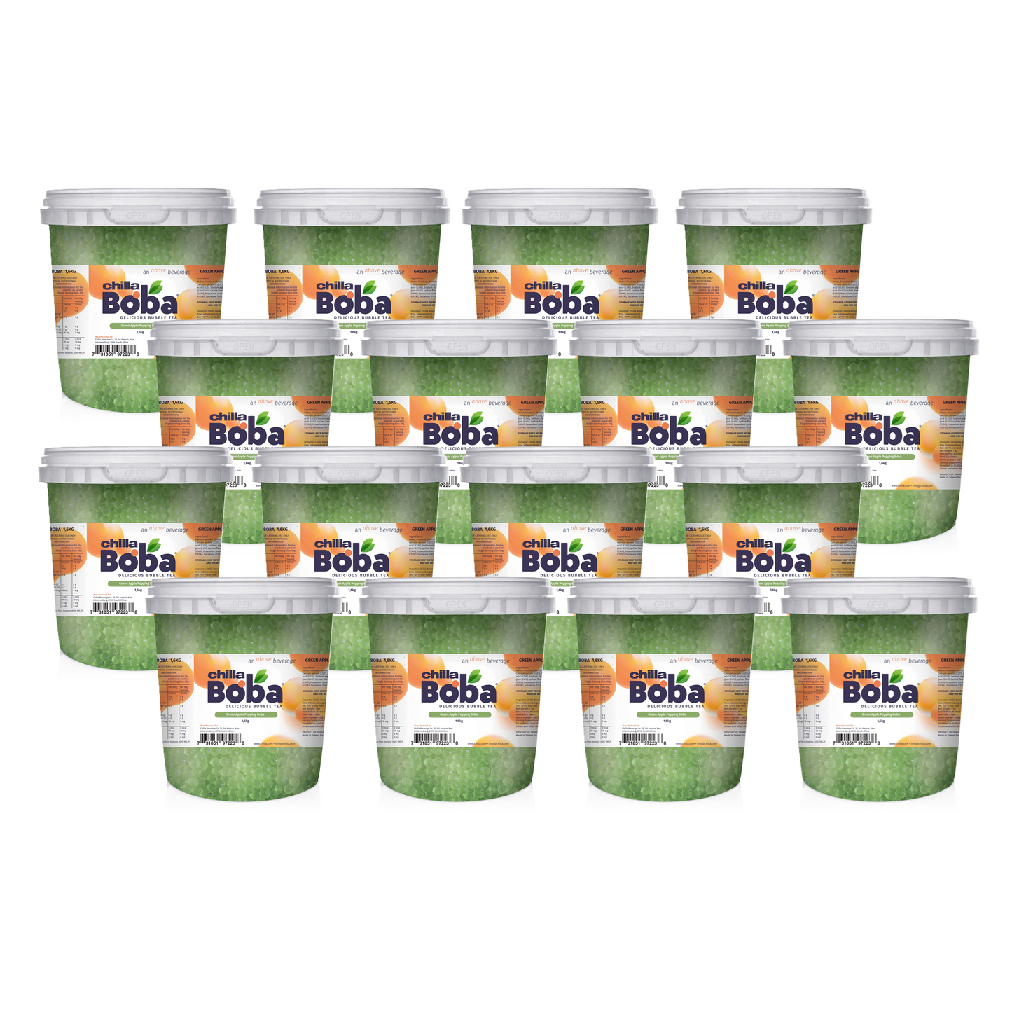 Wholesale Green Apple Bubble Tea/ Popping Boba Tea