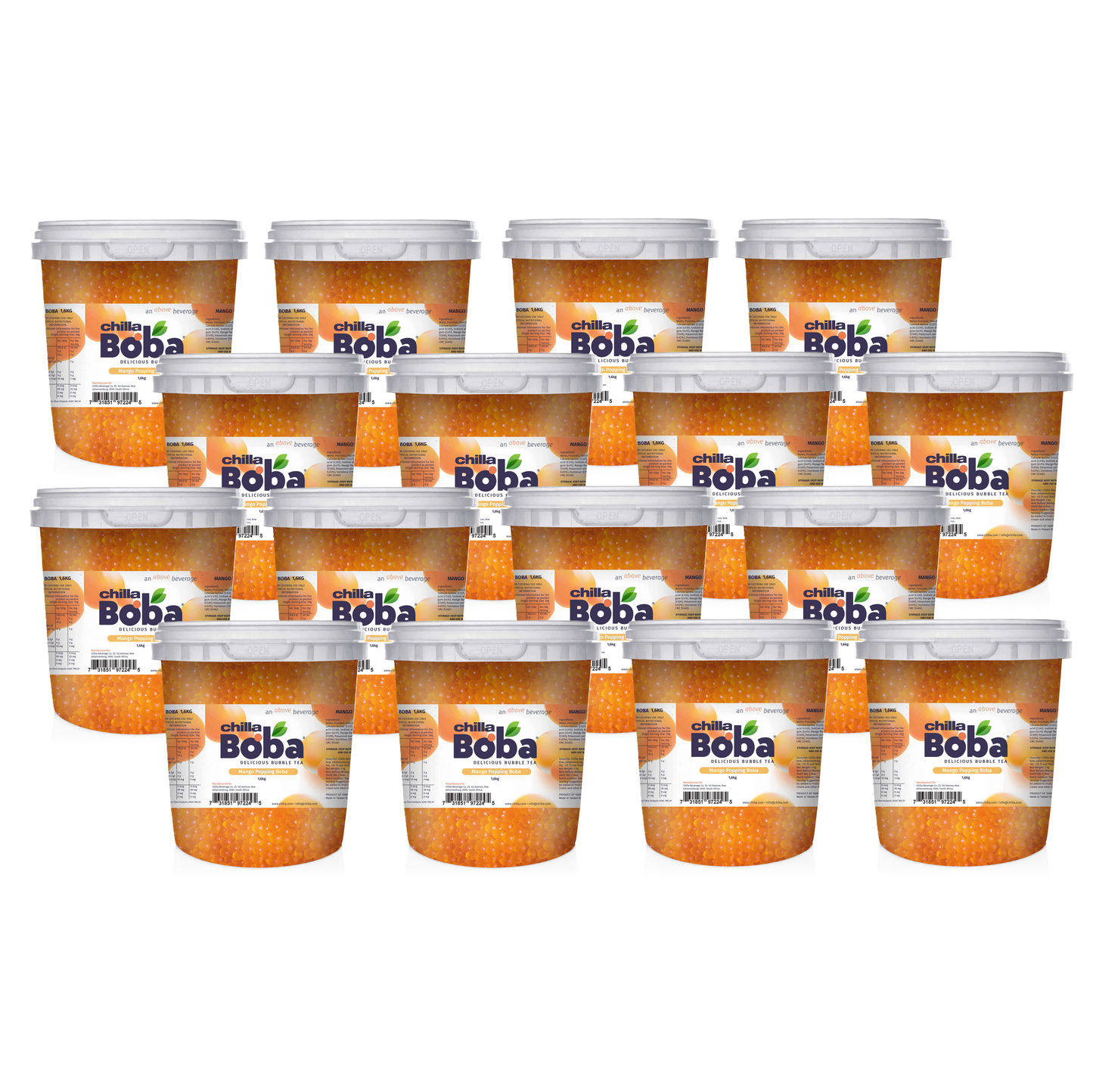 Wholesale Mango Bubble Tea/ Popping Boba Tea