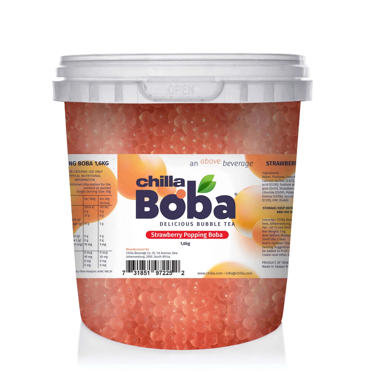 Strawberry Bubble Tea/ Popping Boba Tea - Wholesale