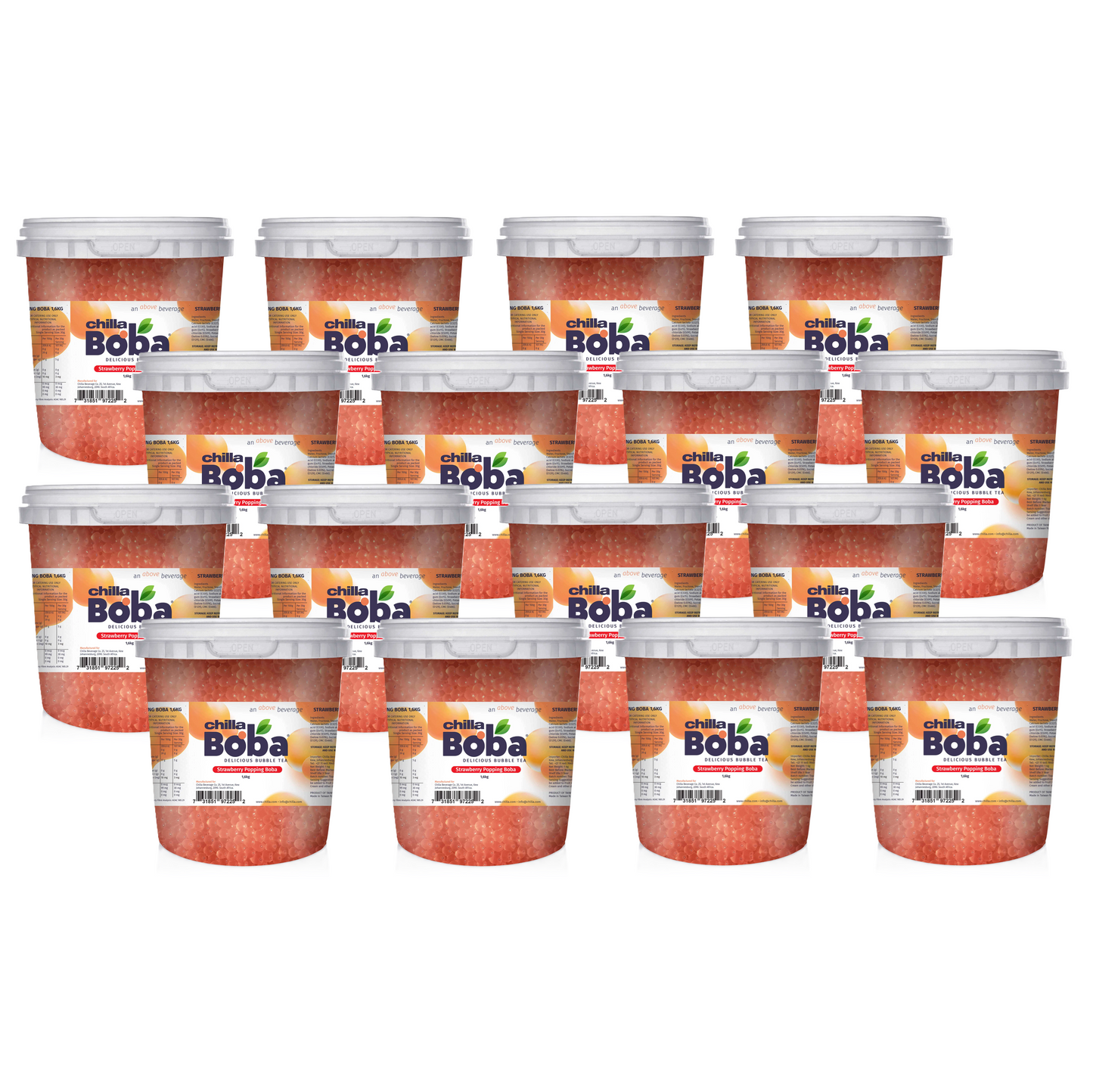 Wholesale Strawberry Bubble Tea/ Popping Boba Tea