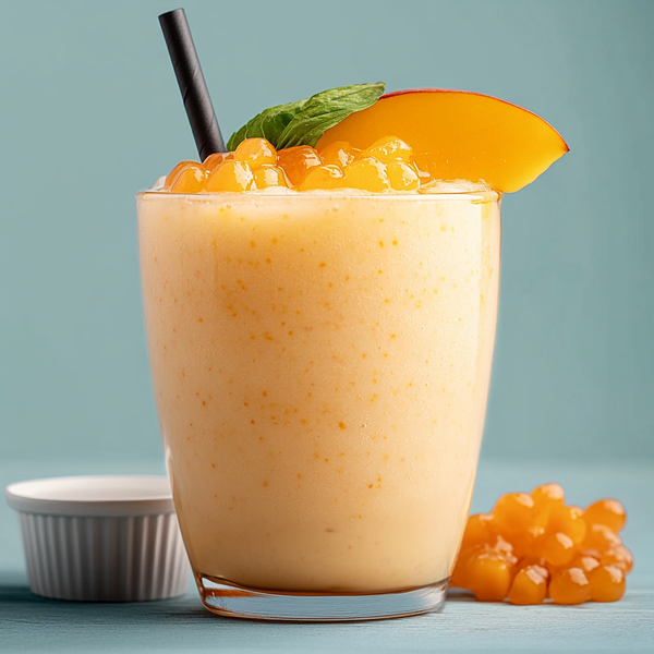 Mango Bubble Tea/ Popping Boba Tea