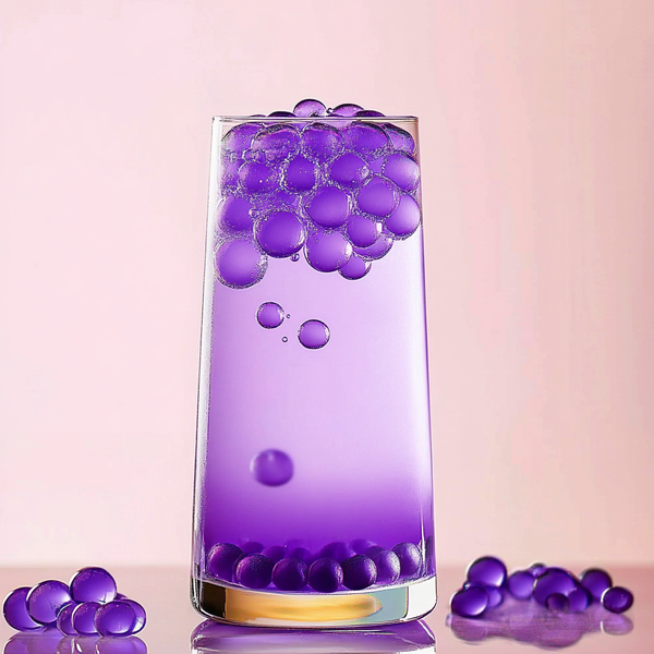 Blueberry Bubble Tea/ Popping Boba Tea