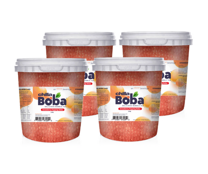 Strawberry Bubble Tea/ Popping Boba Tea - Wholesale